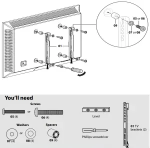 INSIGNIA NS HTVMFAB 19 39 Inch Fixed Position Wall Mount for TVs - wall plate 5
