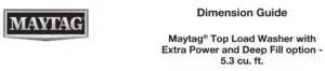 Maytag® Top Load Washer Heading
