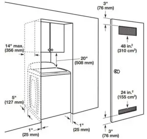 Recessed area or closet installation