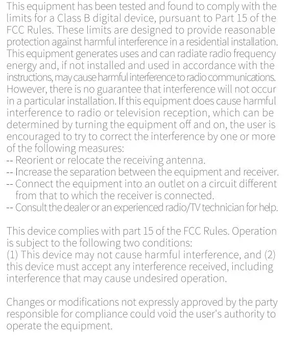 QCY-T8 TWS Smart Earbuds User Manual - FCC Statement
