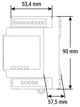 Shelly PRO 4PM 4 Channel Circuit DIN WiFi Relay Switch - Display