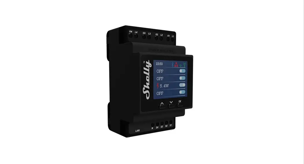 Shelly Pro 4pm 4 Channel Circuit Din Wifi Relay Switch User Guide