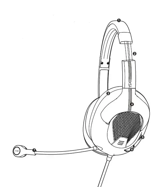 EKSA Air Joy Stereo Sound Gaming Headset FIG 1