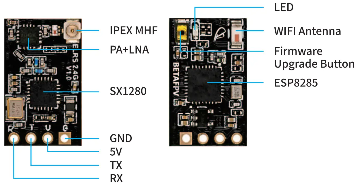 BETAFPV 1873790 Nano Receiver 24GHz ISM 5V Input Voltage - fig