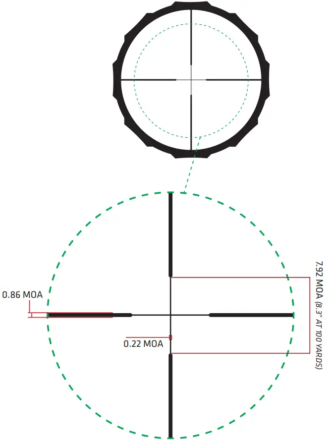 CRIMSON TRACE Brushline Pro Rifle Scope Plex Reticle - fig1