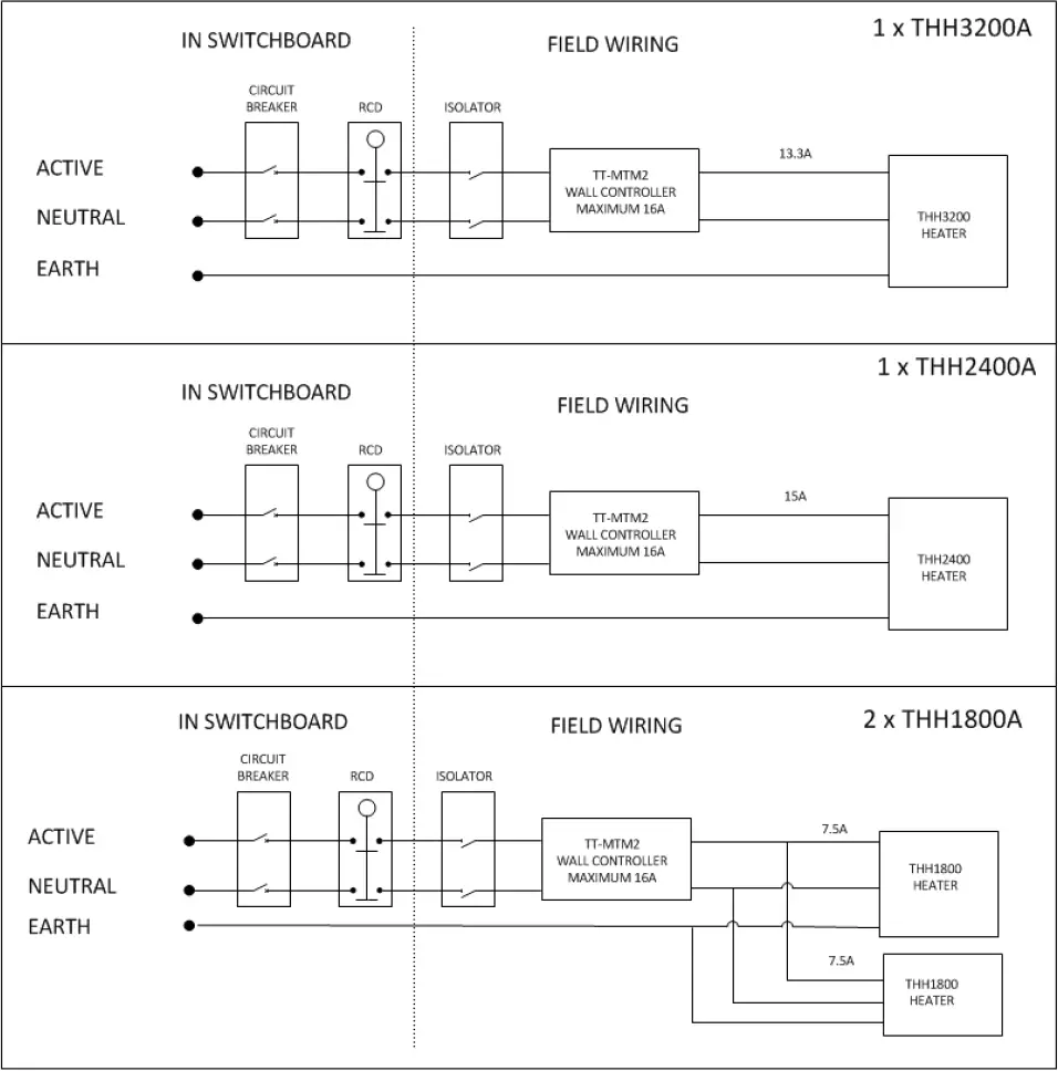 Heater wiring schematic diagrams