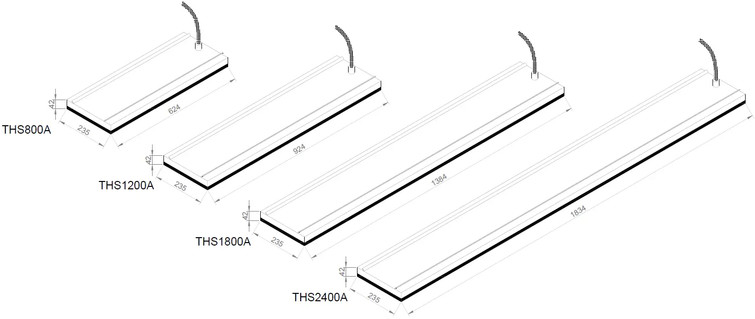High intensity electric radiant overhead heater