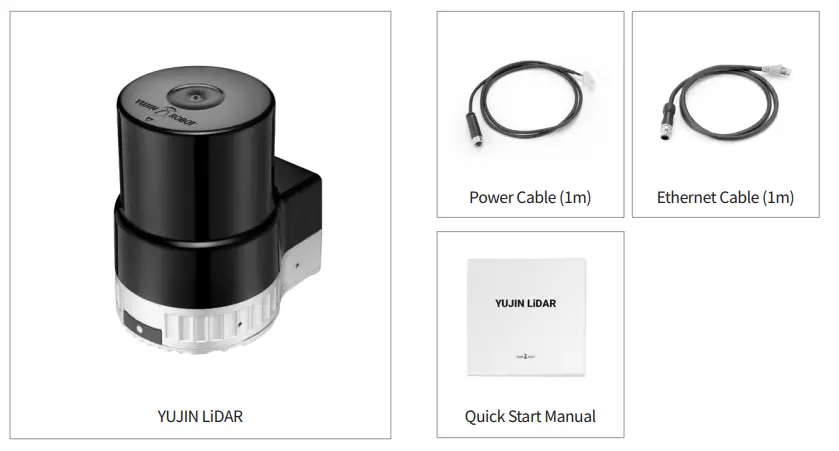 YUJIN LIDAR YRL Series Indoor 2D 3D LiDAR Scanner with 5m Range - Product Components