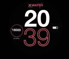 X-WATCH 54021 Qin XW PRO Ultra Slim Dark Steel Smartwatch - Main screen