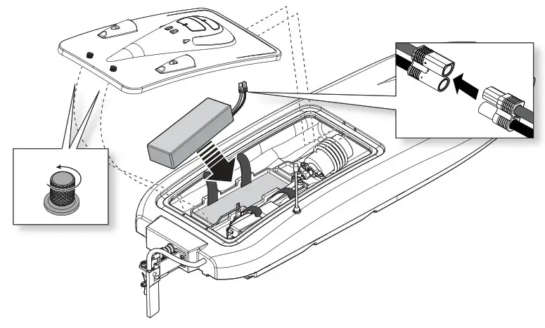 PROBOAT PRB08007 Blackjack 24 Inch Brushless RTR Catamaran - Installing the Battery Pack