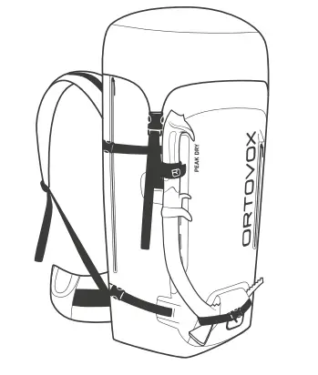 ORTOVOX PEAK 40 Backpack Instruction Manual - ICE AXE FASTENING