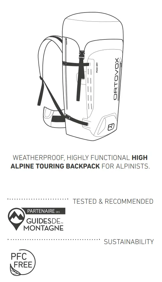 ORTOVOX PEAK 40 Backpack Instruction Manual