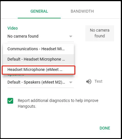 EMEET Call Settings Skype for business Audio Settings 14