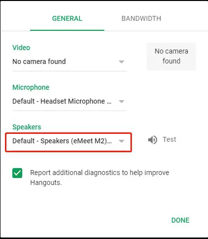 EMEET Call Settings Skype for business Audio Settings 16