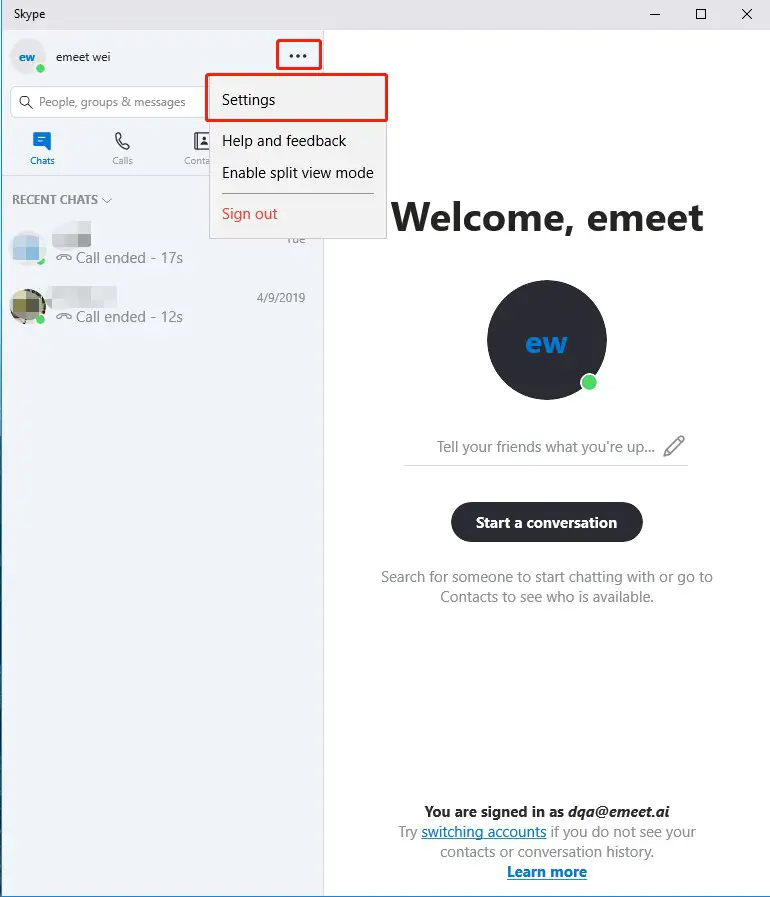 EMEET Call Settings Skype for business Audio Settings 8