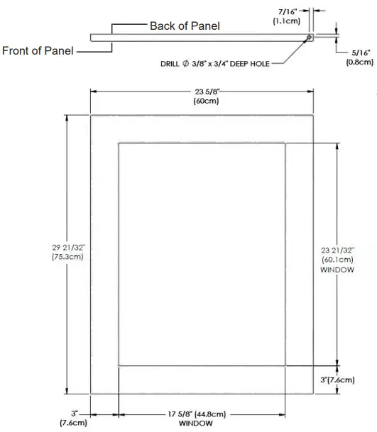 INTEGRATED PANEL DIMENSIONS
