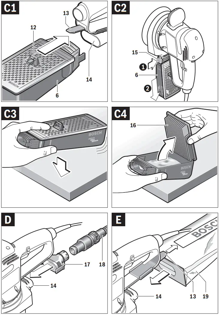 BOSCH GEX Professional AC Random Orbit Sander - Fig 1