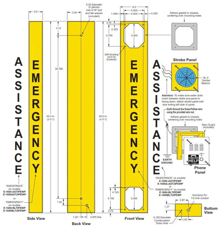 VIKING E 1600BLT2IPEWP VoIP Tower Phones - FIG 1
