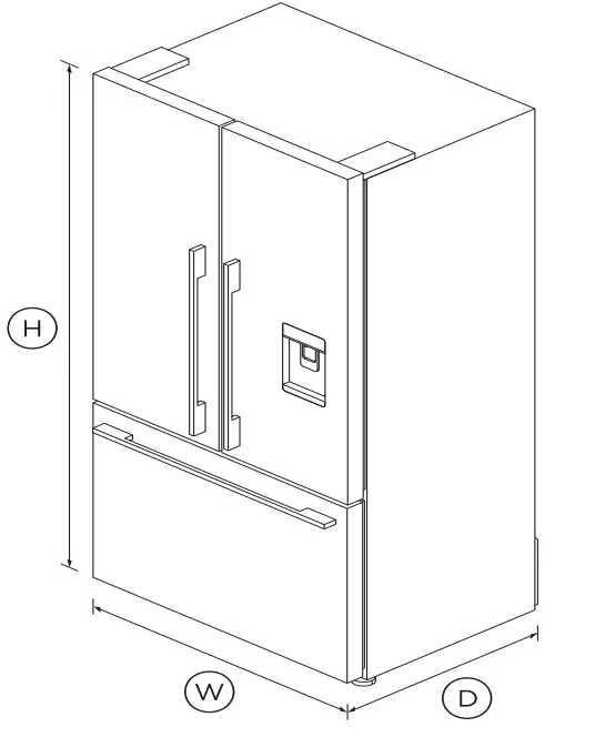 FISHER PAYKEL RF610ADUSB6 90cm 614L Freestanding French Door Refrigerator Freezer - fig