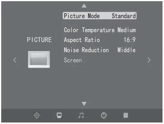 COOPERS OF STORTFORD K365 Mini Home Cinema Projector - Picture menu