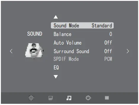 COOPERS OF STORTFORD K365 Mini Home Cinema Projector - Sound menu