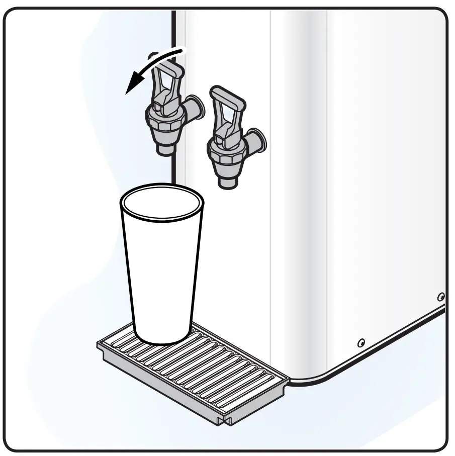 TCC2N Narrow Liquid Concentrate Iced Tea Dispensers Operating Instructions illustration
