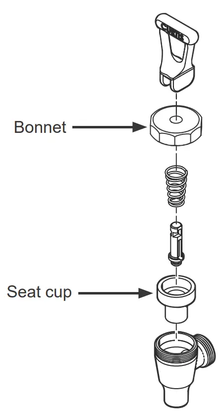TCC2N Narrow Liquid Concentrate Iced Tea Dispensers Cleaning Instructions illustration