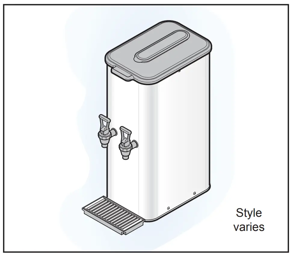 TCC2N Narrow Liquid Concentrate Iced Tea Dispensers Installation illustration