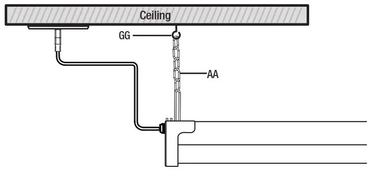 FEIT electric 4ft Shop Light With Motion and Remote - hanging chain