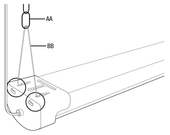 FEIT electric 4ft Shop Light With Motion and Remote - hooks