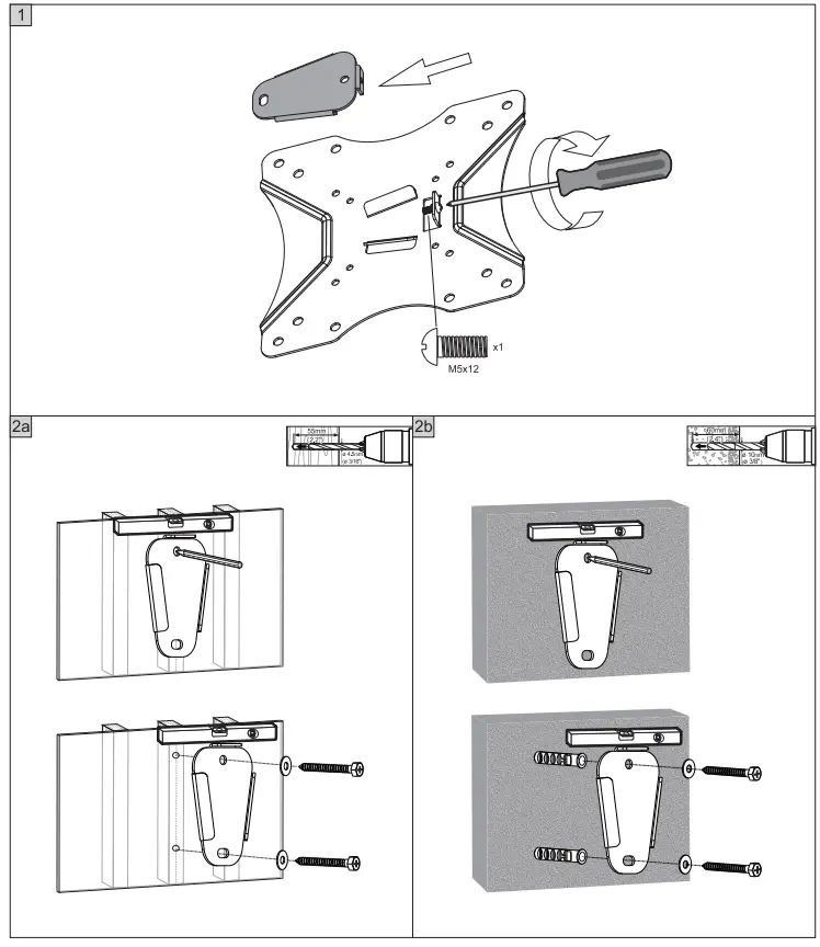 VISION VFM-W2X2V2 Flat-Panel Wall Mount - fig 1