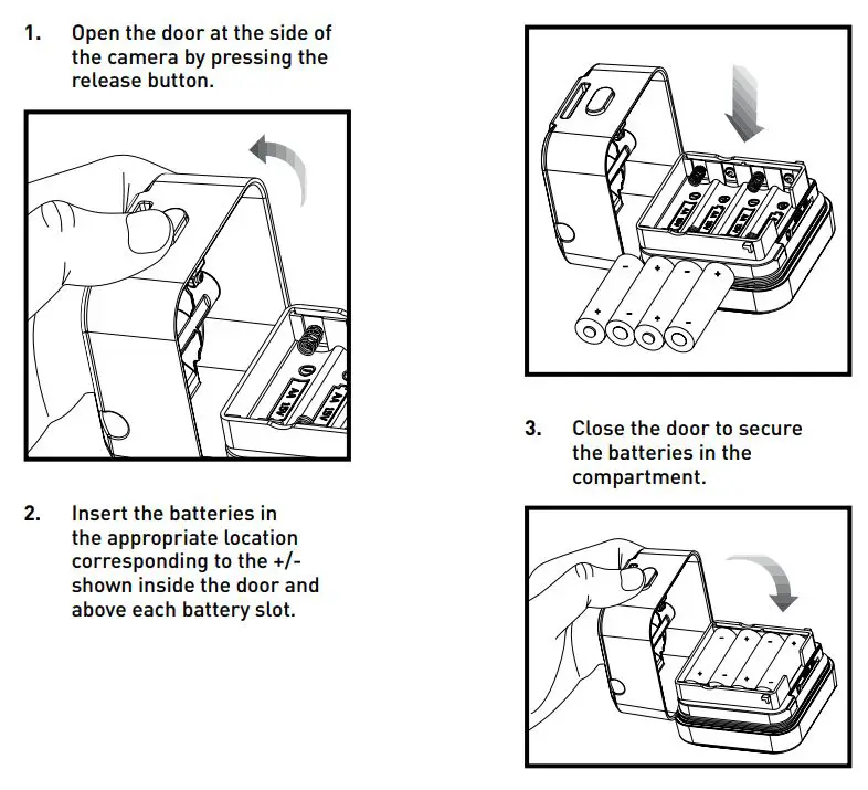 Wildgame INNOVATIONS SW26B37W18-21 Shadow Lightsout 26MP Camera User Manual - Battery Installation