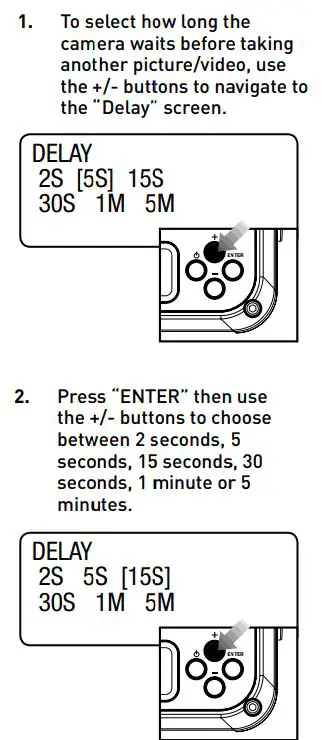 Wildgame INNOVATIONS SW26B37W18-21 Shadow Lightsout 26MP Camera User Manual - Delay