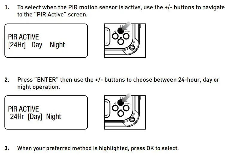Wildgame INNOVATIONS SW26B37W18-21 Shadow Lightsout 26MP Camera User Manual - PIR Active