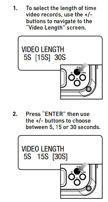 Wildgame INNOVATIONS SW26B37W18-21 Shadow Lightsout 26MP Camera User Manual - Video Length