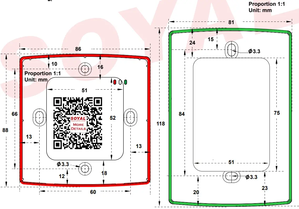 SOYAL AR 888 US Proximity Controller Keypad - FIGURE 8