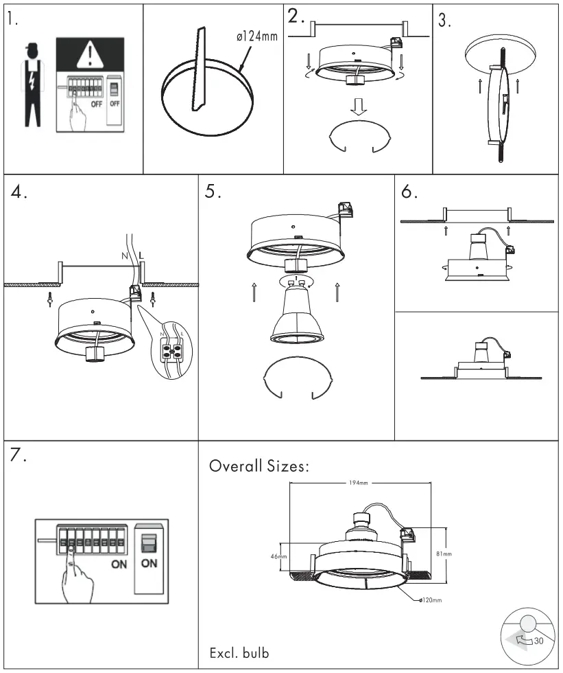 QAZQA 105194 Modern Recessed Spot