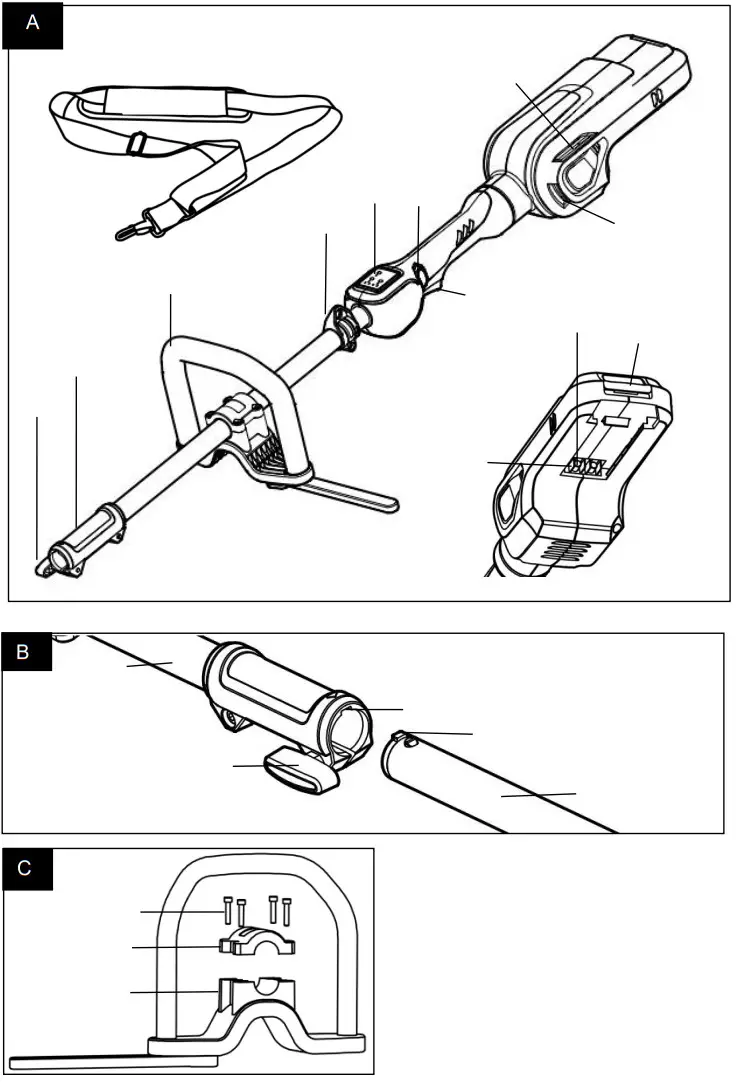 RYOBI A40DG65B01 40 Volt Lithium Ion Cordless Power Head - Figure 1