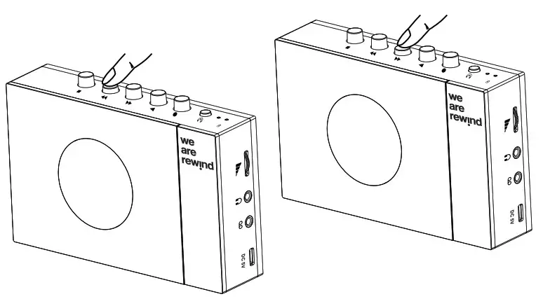 we are rewind WE 001 Series Cassette Player and Recorder - using the unit 4