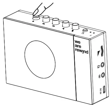 we are rewind WE 001 Series Cassette Player and Recorder - using the unit 5