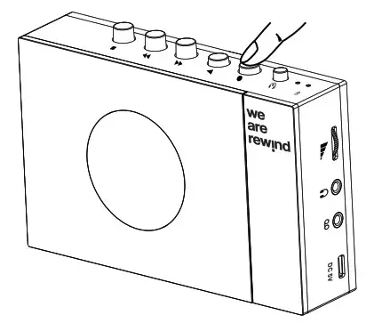 we are rewind WE 001 Series Cassette Player and Recorder - using the unit 6