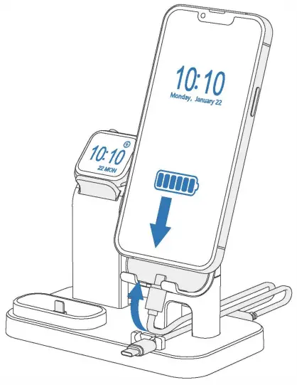 Shenzhen Shi Mingerda Wangluo Youxiangongsi Q8 ZIYEVR B 4 In 1 Charging Station - 7
