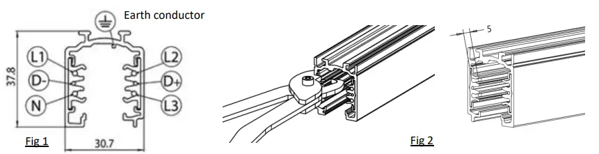 Whitecroft lighting Accent LED Spotlight & Direct D3 Lighting Track - Fig