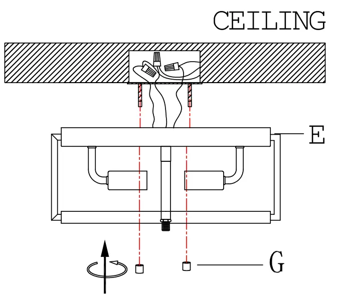 ZEVNI A04859C3 Jugal 12 Inch Wide Black Seeded Glass Ceiling Light - Fig 7