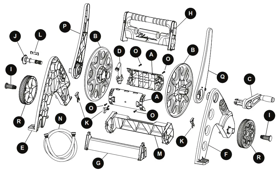 Liberty basics 514 Two Wheel Hose Cart - fig 1