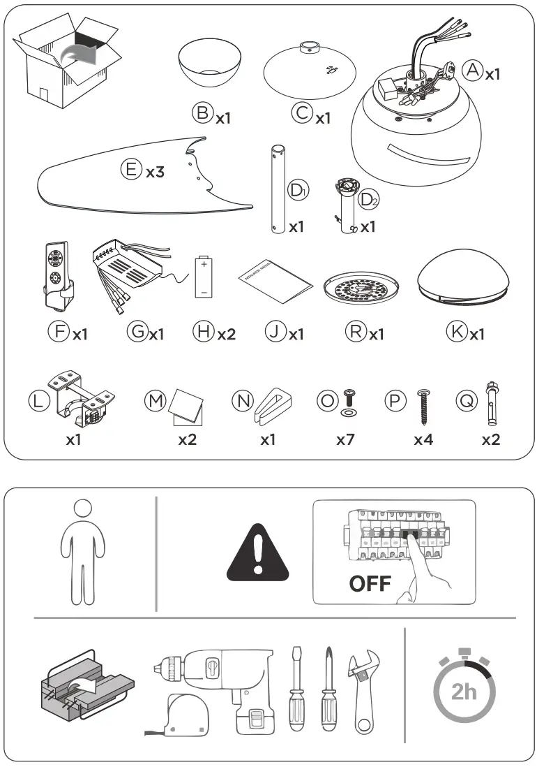 YATON ST-CF220706 Ceiling Fan with Light - fig 3
