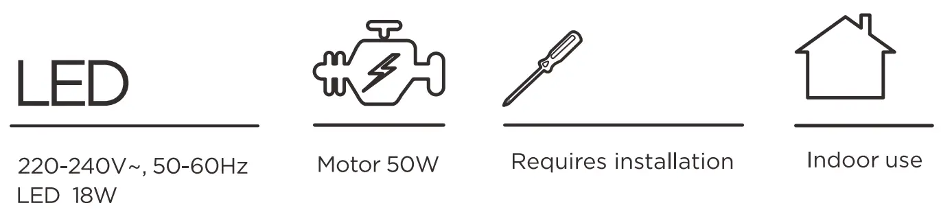 YATON ST-CF220706 Ceiling Fan with Light - icon 4