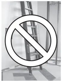 Never use a self-supporting ladder as a single ladder
