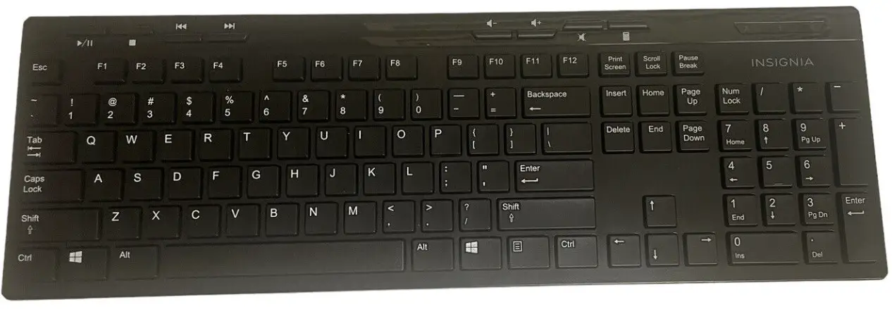 INSIGNIA NS-PK4KBB23 Wireless Slim Full Size Scissor Keyboard