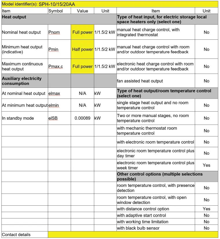 Adax SolAire EXO Ceramic Electric Heater or Radiator 45